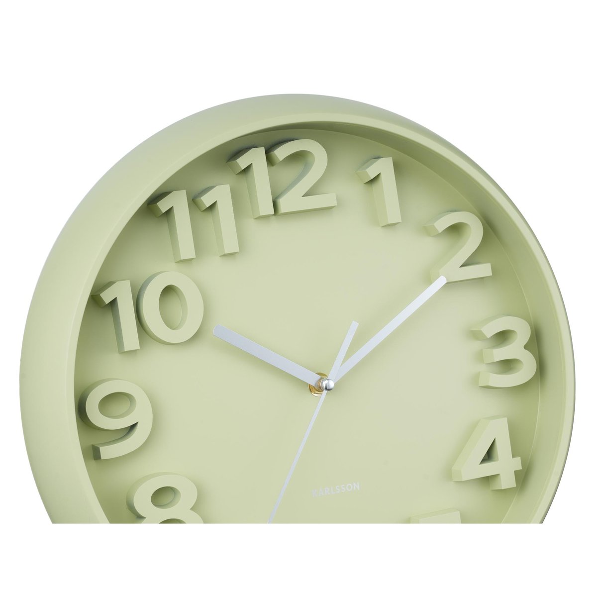 Horloge Murale Polystyrène ELEVATED CLASSIC NUMBERS thé vert, KARLSSON