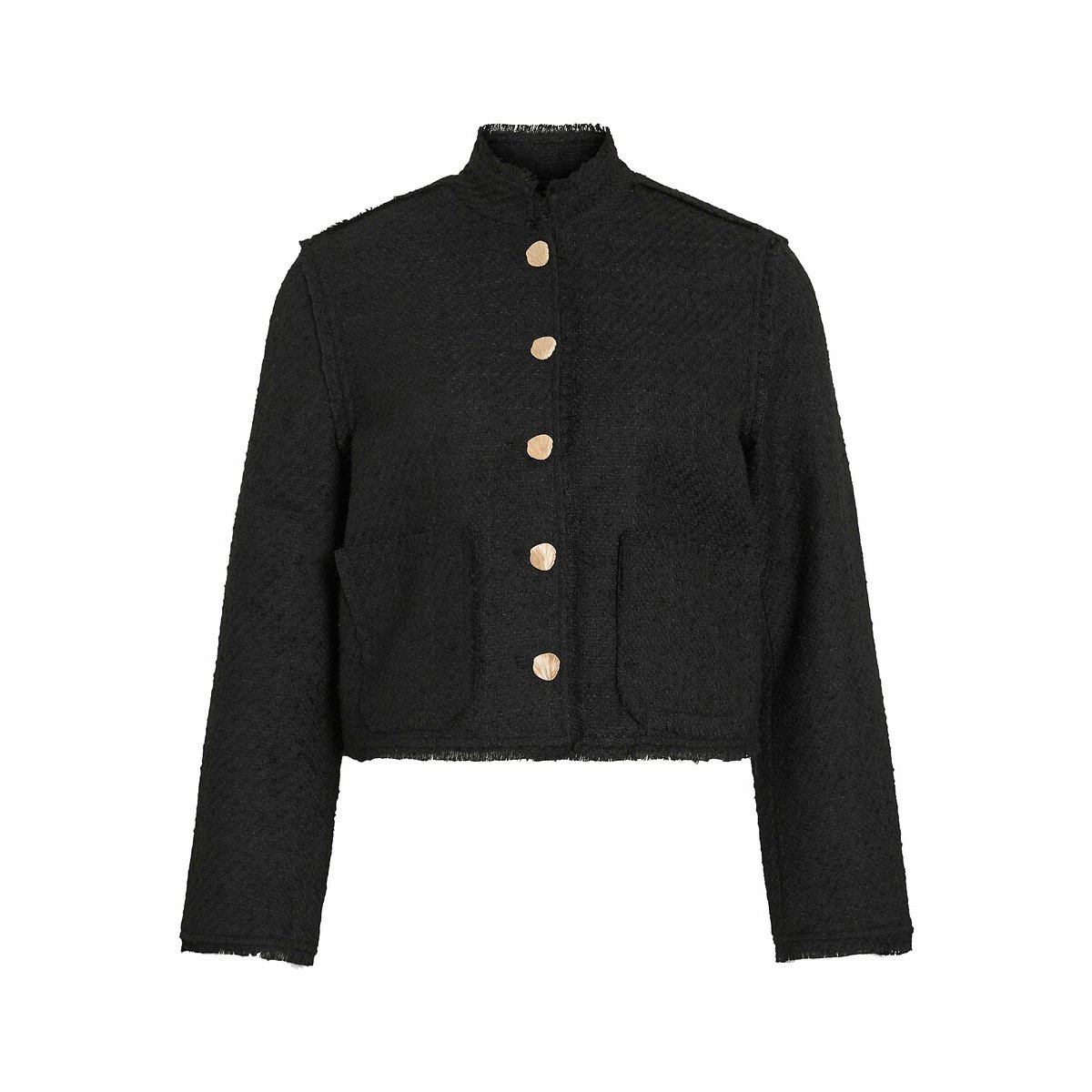 Veste courte boutonnée noir, VILA