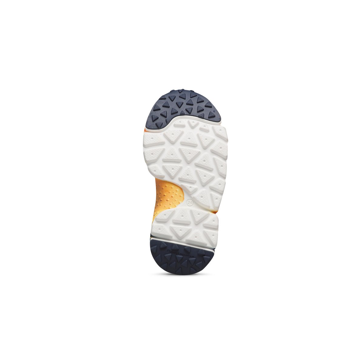 Sneakers en simili cuir et tissu technique YAMANO 3 JUNIOR. marine-orange, NATURINO