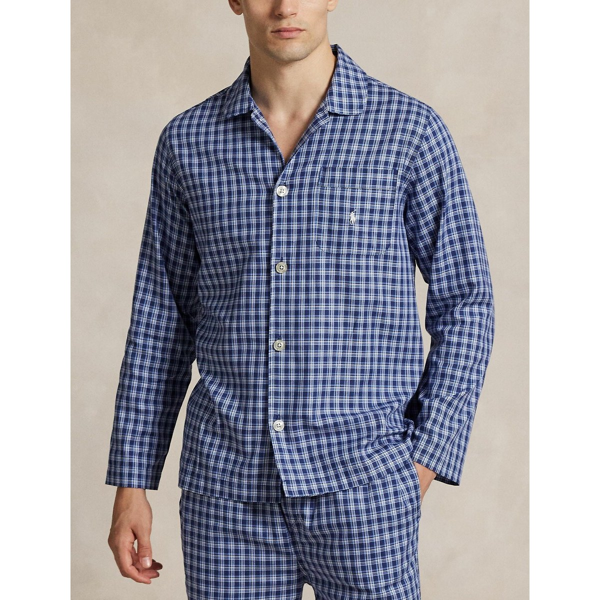 Cotton Monogrammed Pyjamas blue, POLO RALPH LAUREN