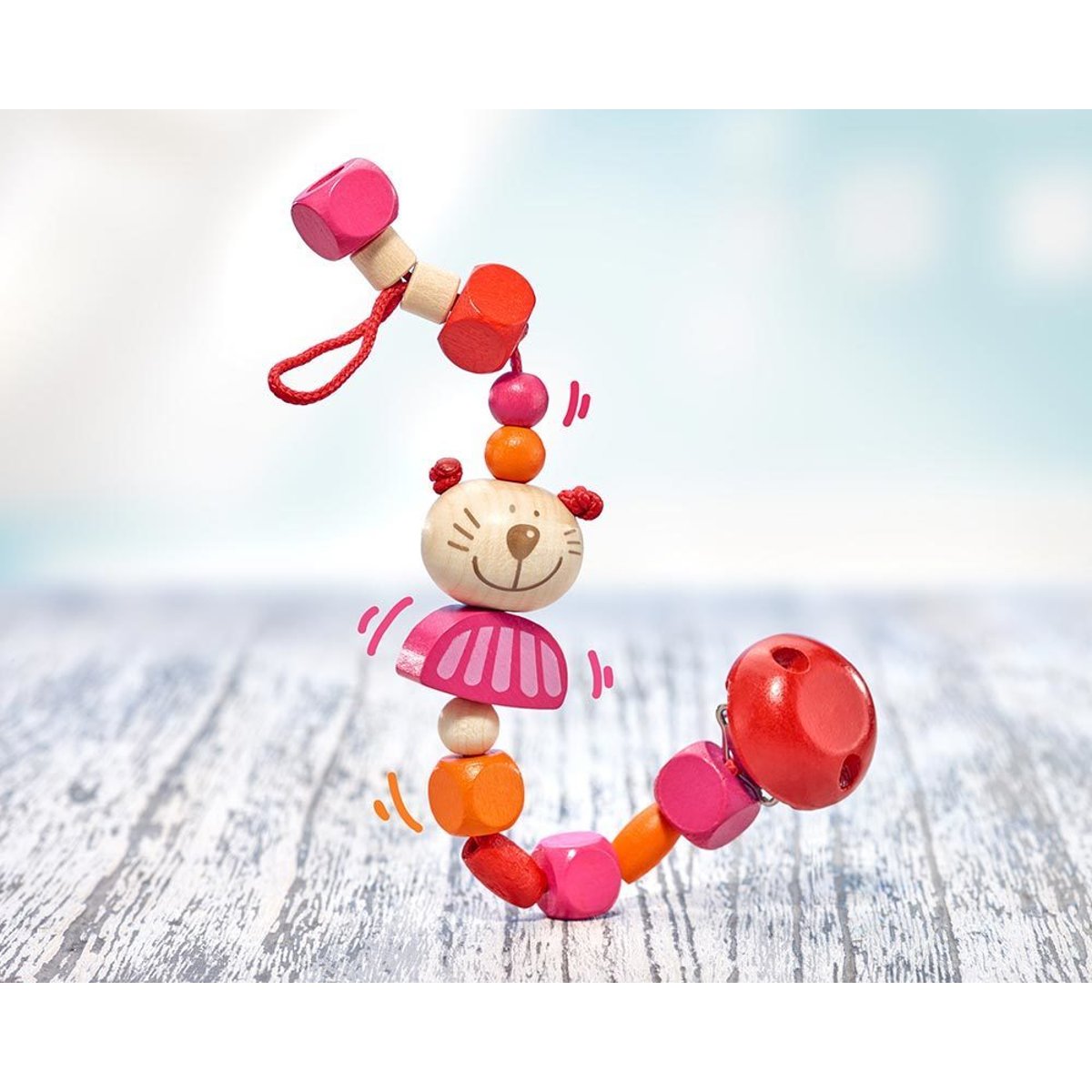 Attache-tétine Chat Kitti rose, SELECTA