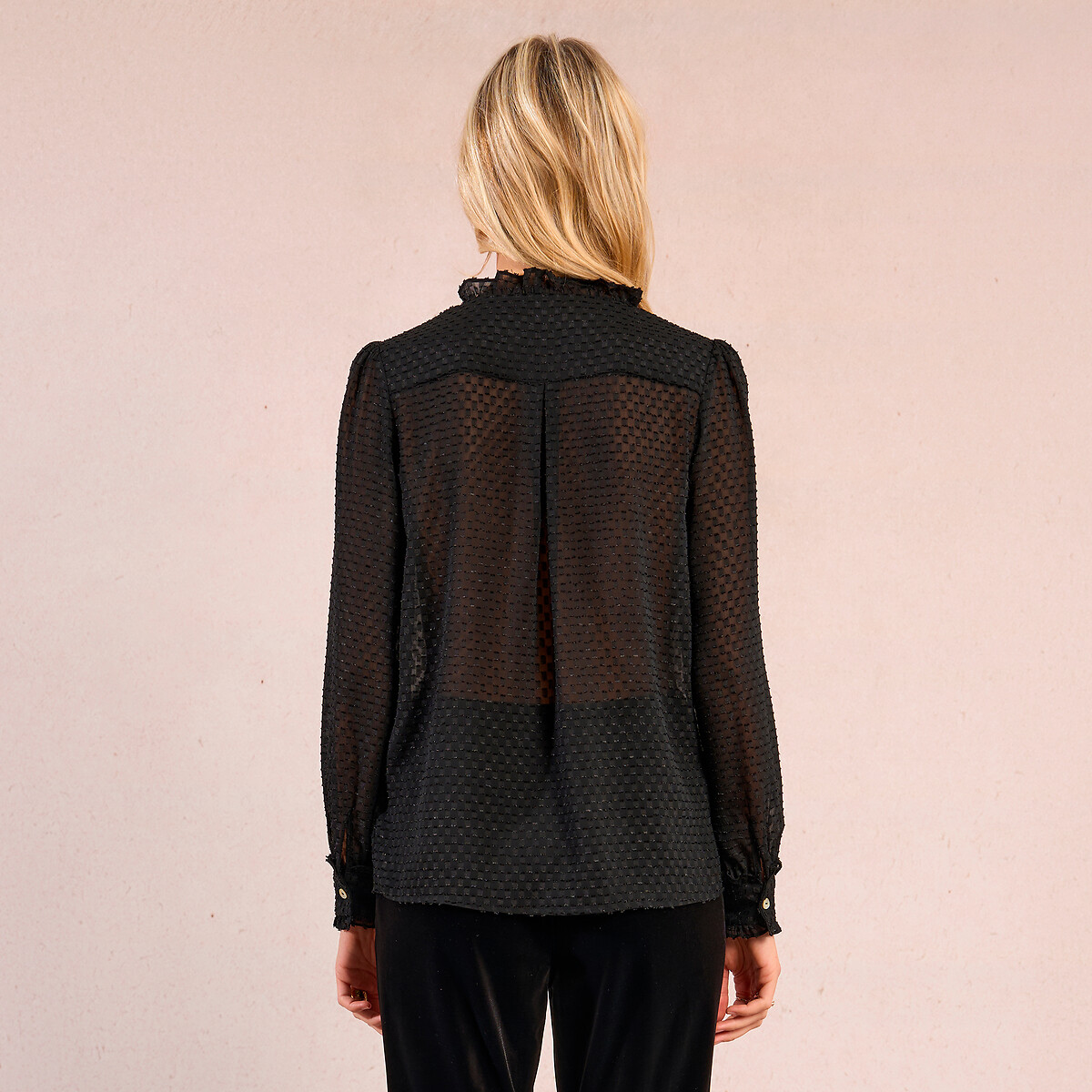 Satin Shirt black, MOLLY BRACKEN