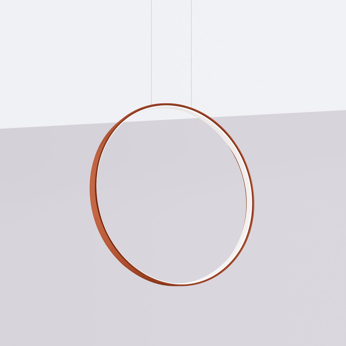 Suspension Aluminium Ocre Rouge LED 1 Rio ocre rouge, EDEN