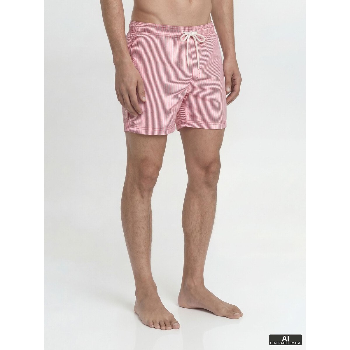 Seersucker zwemshort rood, JACK & JONES