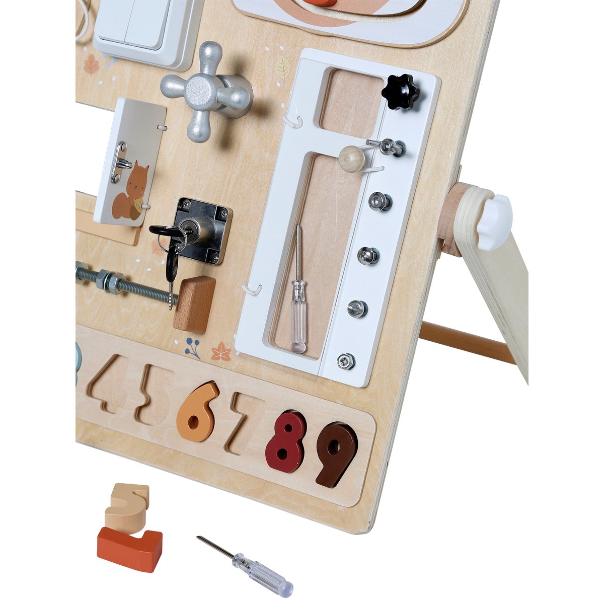 Planche d'apprentissage multi activités en bois FSC® bois, VERTBAUDET