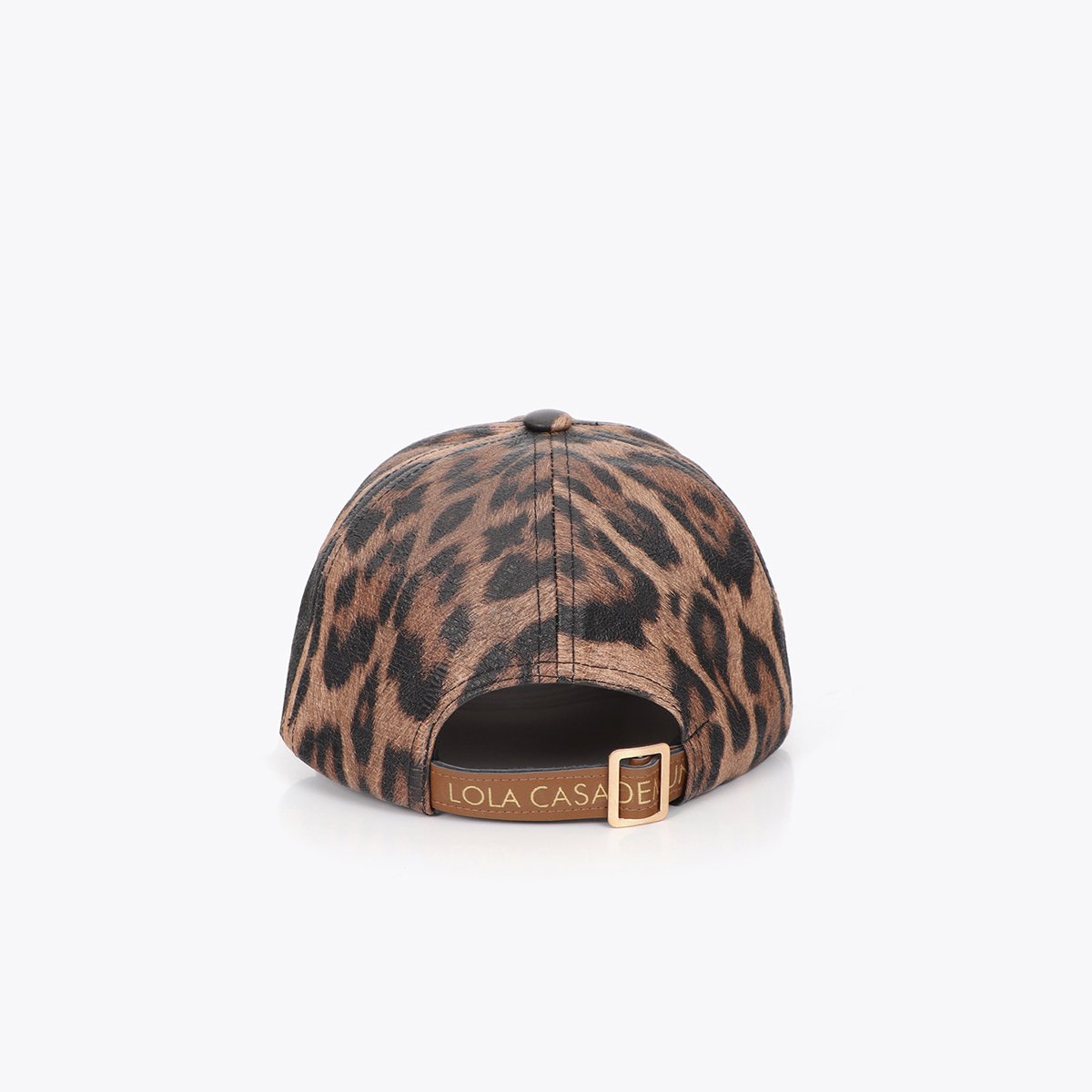 Casquette imprimée léopard à logo métallique léopard, LOLA CASADEMUNT