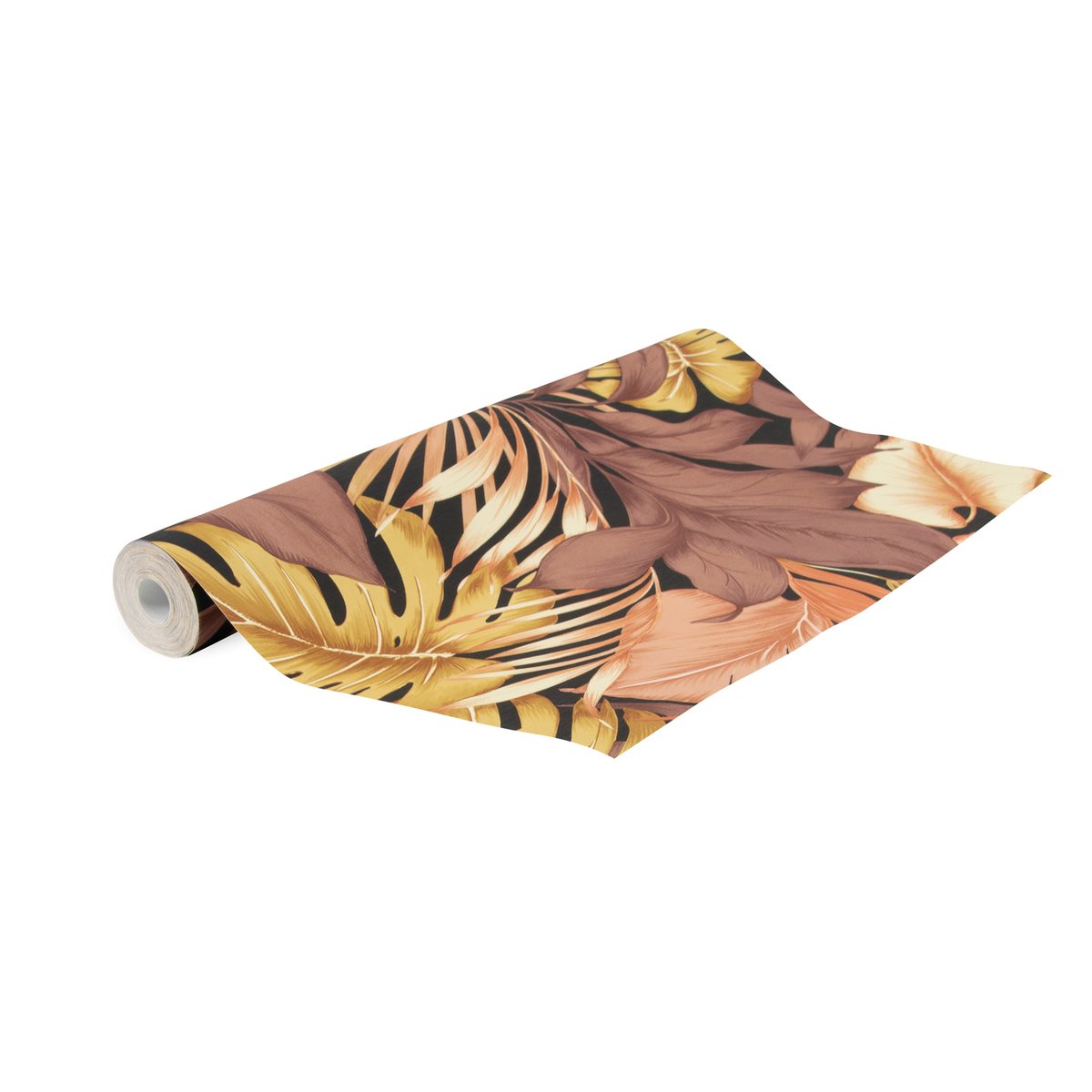 Papier peint feuilles d'eucalyptus Indra marron, ocre, sépia, SUPERFRESCO EASY