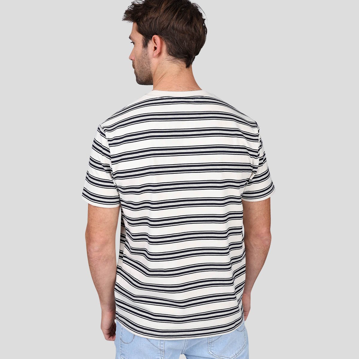 T-shirt à rayures bleu marine, MISE AU GREEN