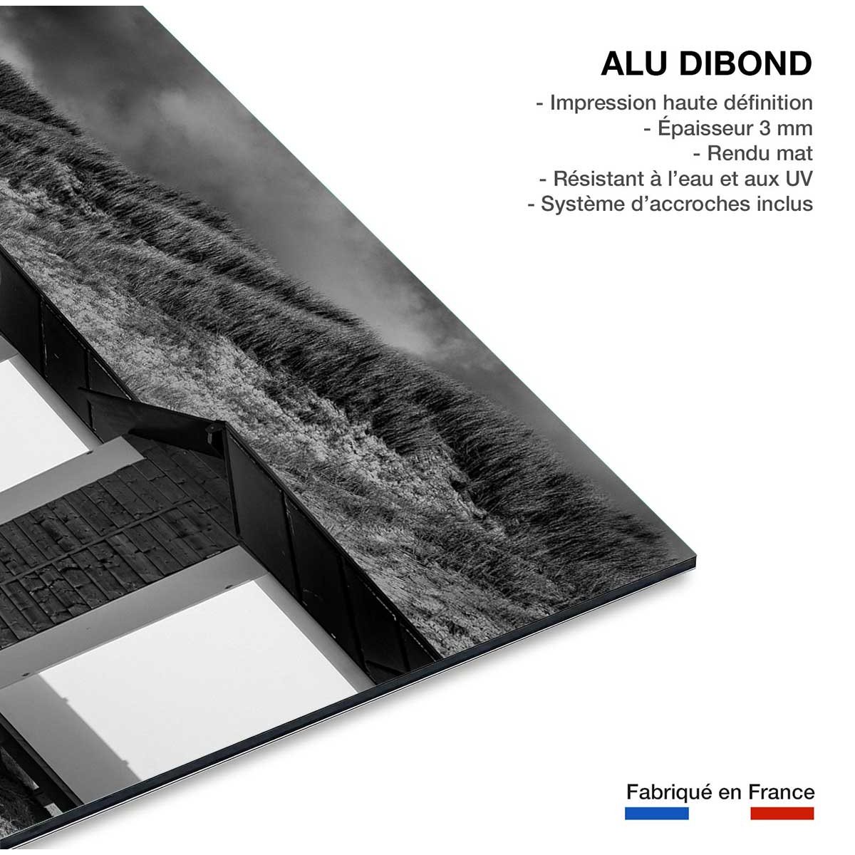 Tableau cabanes de plage tableau alu dibond, HEXOA