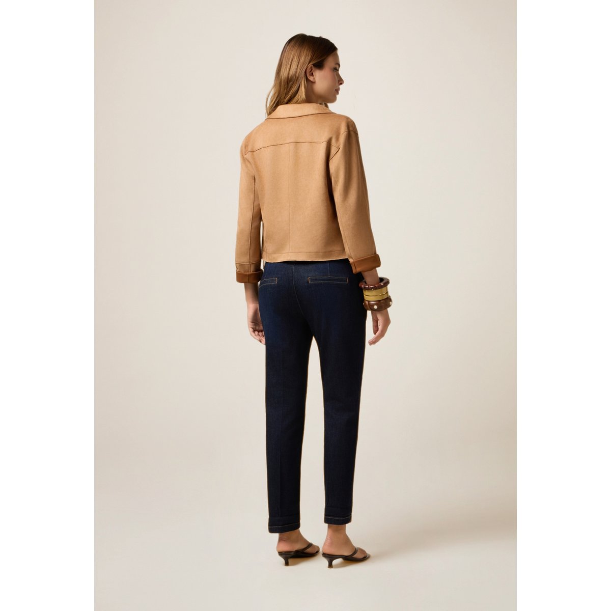 Veste courte marron, OLTRE