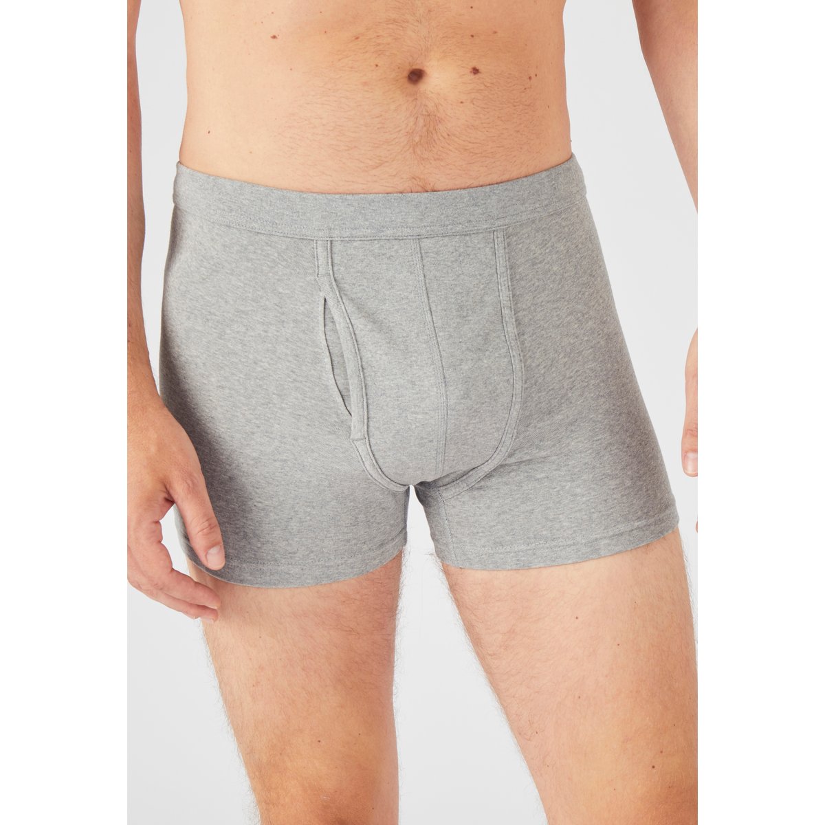 Boxers ouverts - Lot de 2 gris chiné, DAMART