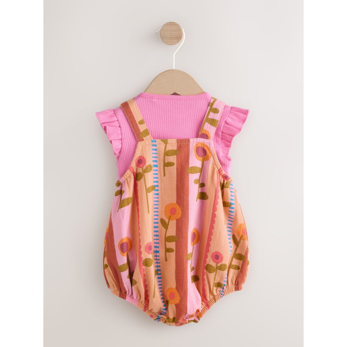 Barboteuse bouffante bébé et body, 2 pièces rose vif, NEXT