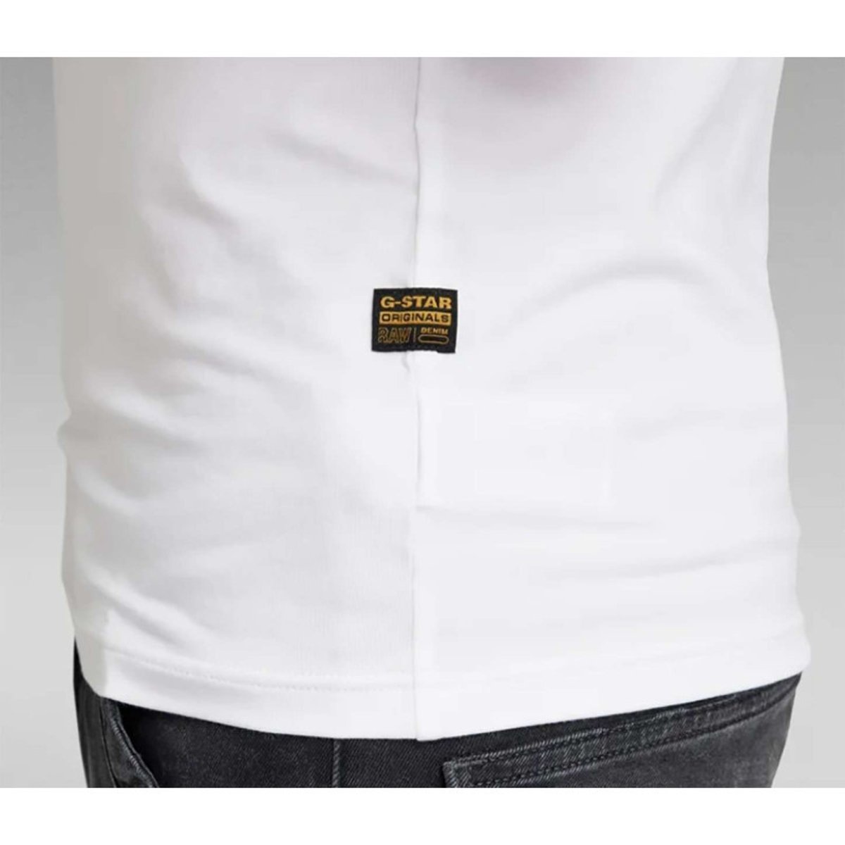 T-shirt coton biologique col rond blanc, G-Star RAW