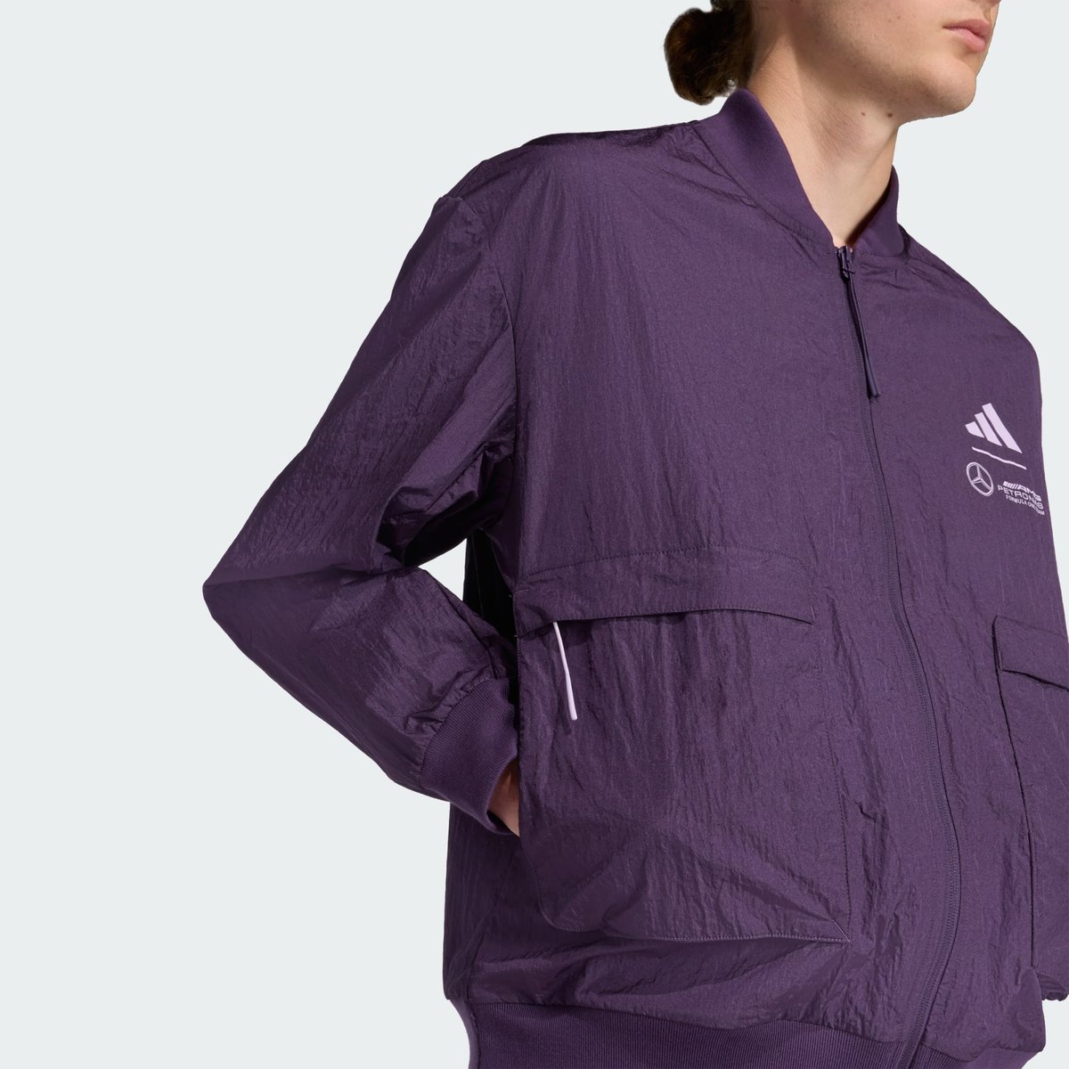 Veste Bomber Toile Premium Mercedes - Amg Petronas Formula One Team Veste Bomber Toile Premium Mercedes - Amg Petronas Formula One Team aurora plum, adidas Performance