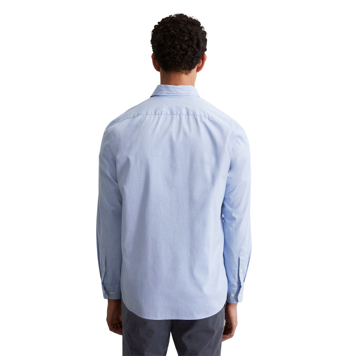 Chemise shaped en pur coton bio bleu, MARC O'POLO