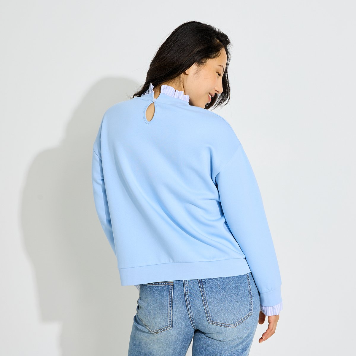 Sweat col victorien bleu, GRAIN DE MALICE