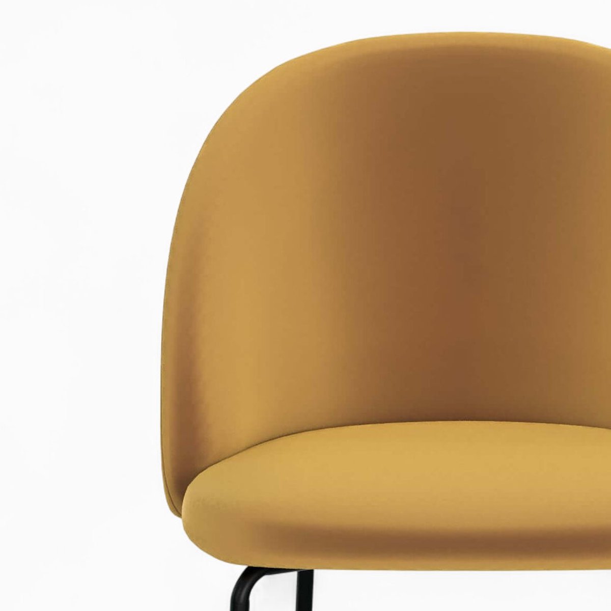 Pack 4 chaises en velours et - KARL jaune et bleu, MAISON PAVANE