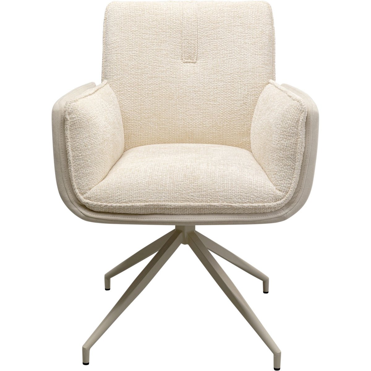 Chaise avec accoudoirs pivotante, HILLA beige, KARE DESIGN