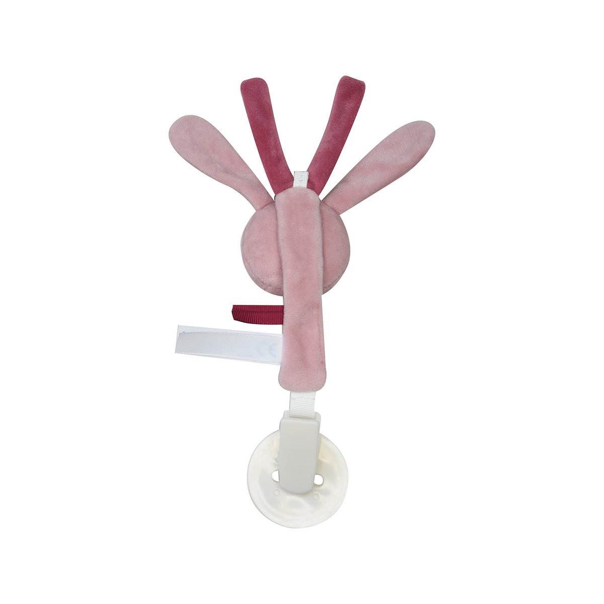 Attache tetine lapin rose violet, SUCRE D'ORGE