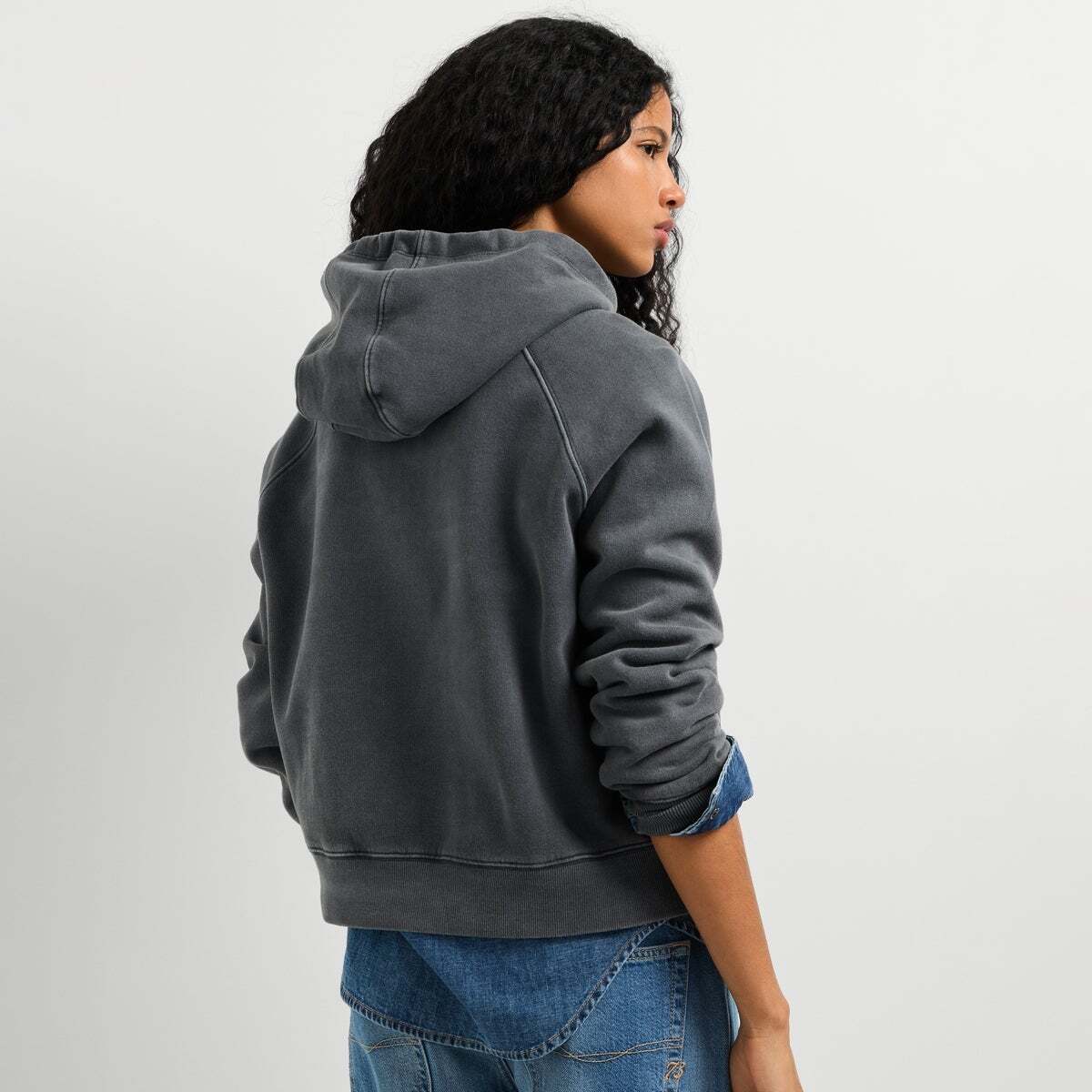 Sweat À Capuche À Manches Raglan noir, PEPE JEANS