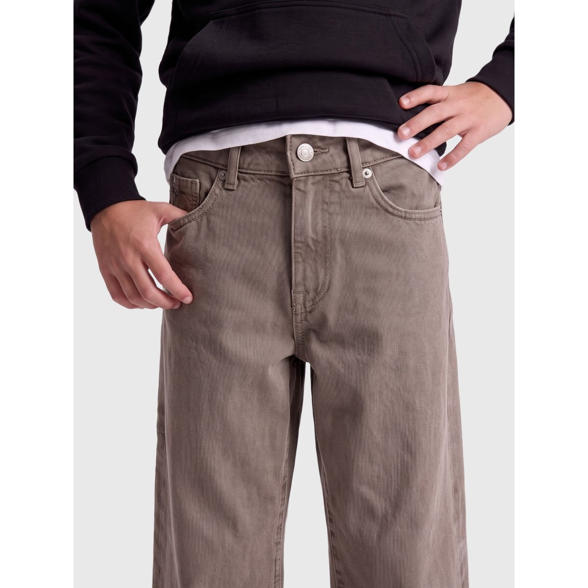 Jean À Jambe Large marron - light brown denim, ONLY & SONS JUNIOR