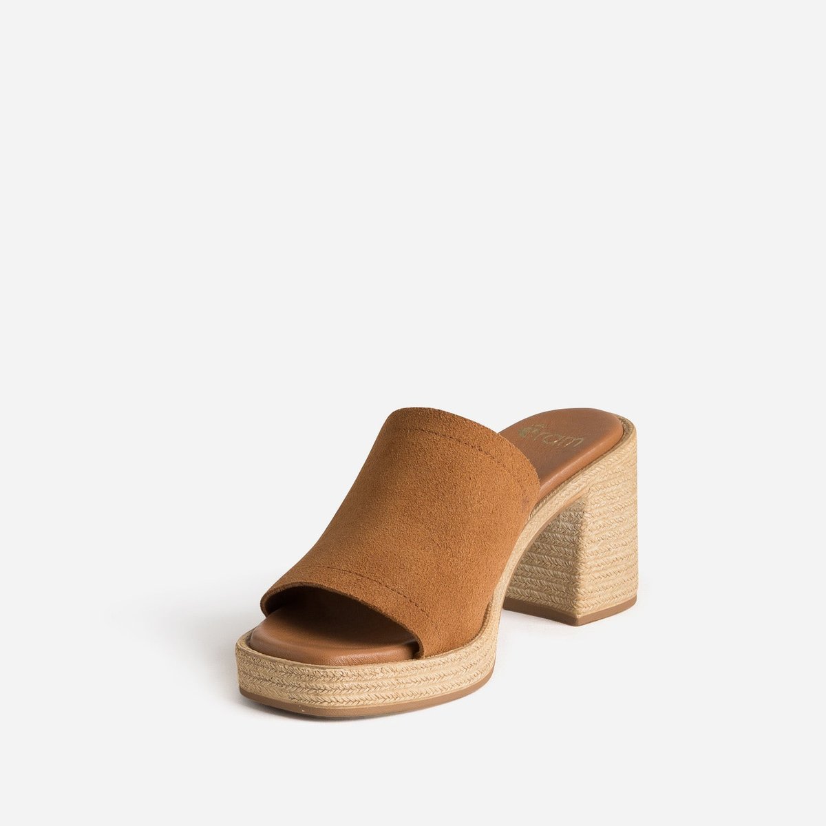 Sandale À Talon en cuir KAIMA camel, ERAM