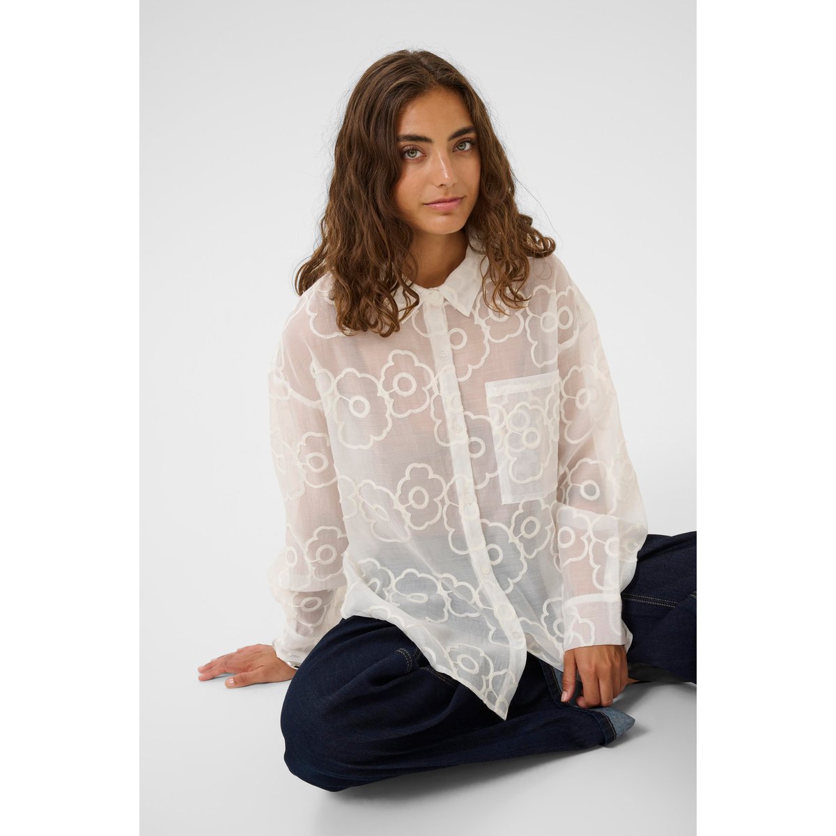 Chemise à manches longues beige whitecap, CULTURE