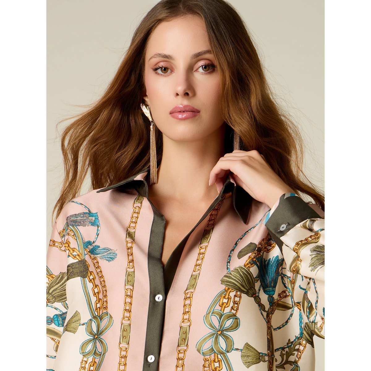 Chemise fantaisie rose, OLTRE