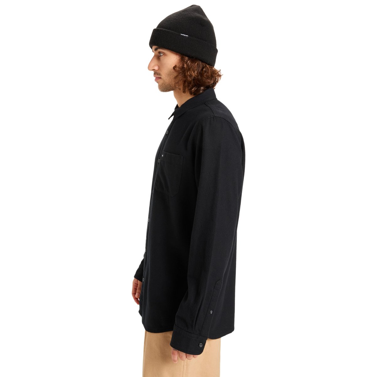 Chemise manches longues MOTHERFLY SOLID noir black, QUIKSILVER