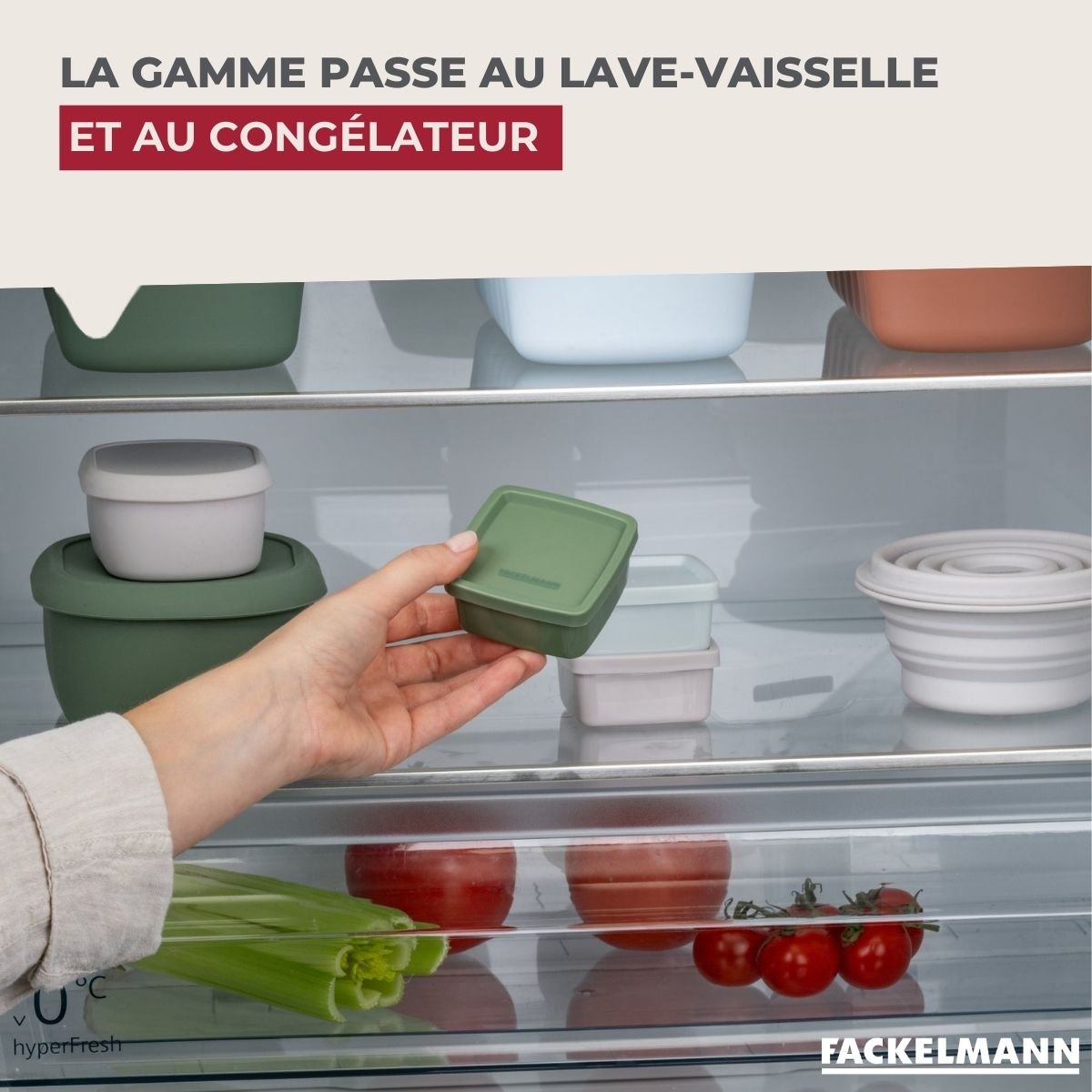 Lot de 2 lunchbox 500ml avec 2 ustensiles de cuisine STORAGE beige|bleu|vert, FACKELMANN