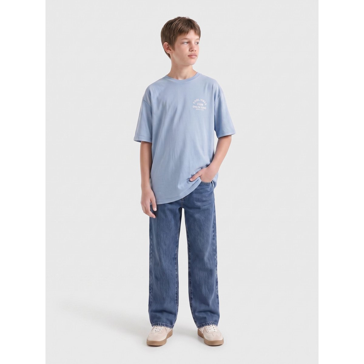 T-Shirt bleue - endless sky, ONLY & SONS JUNIOR