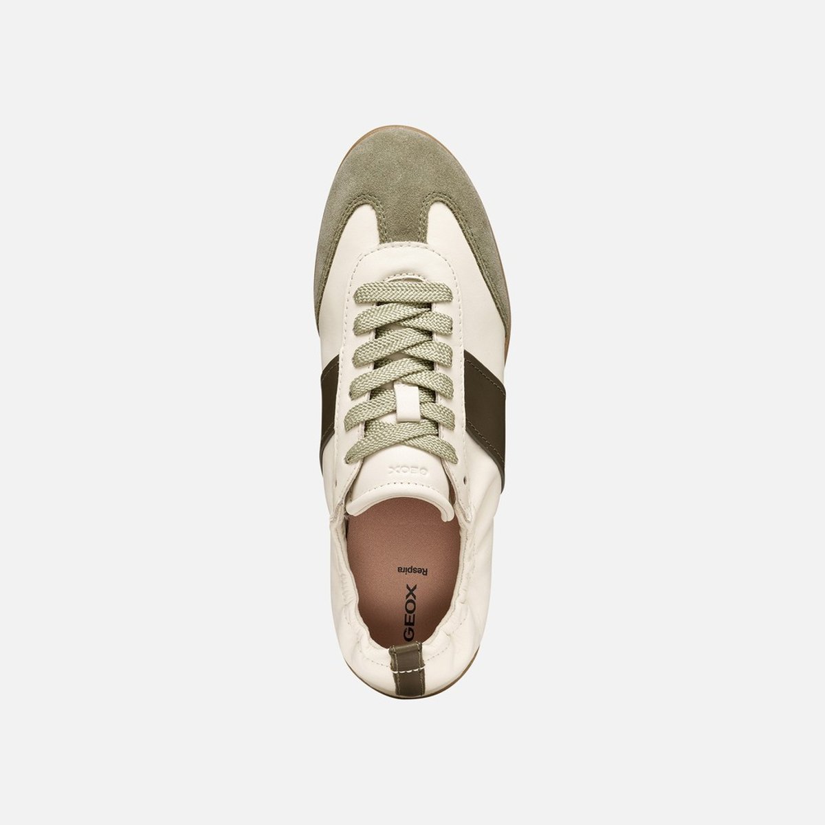 Baskets D MARYEMY gris clair/vert militaire, GEOX