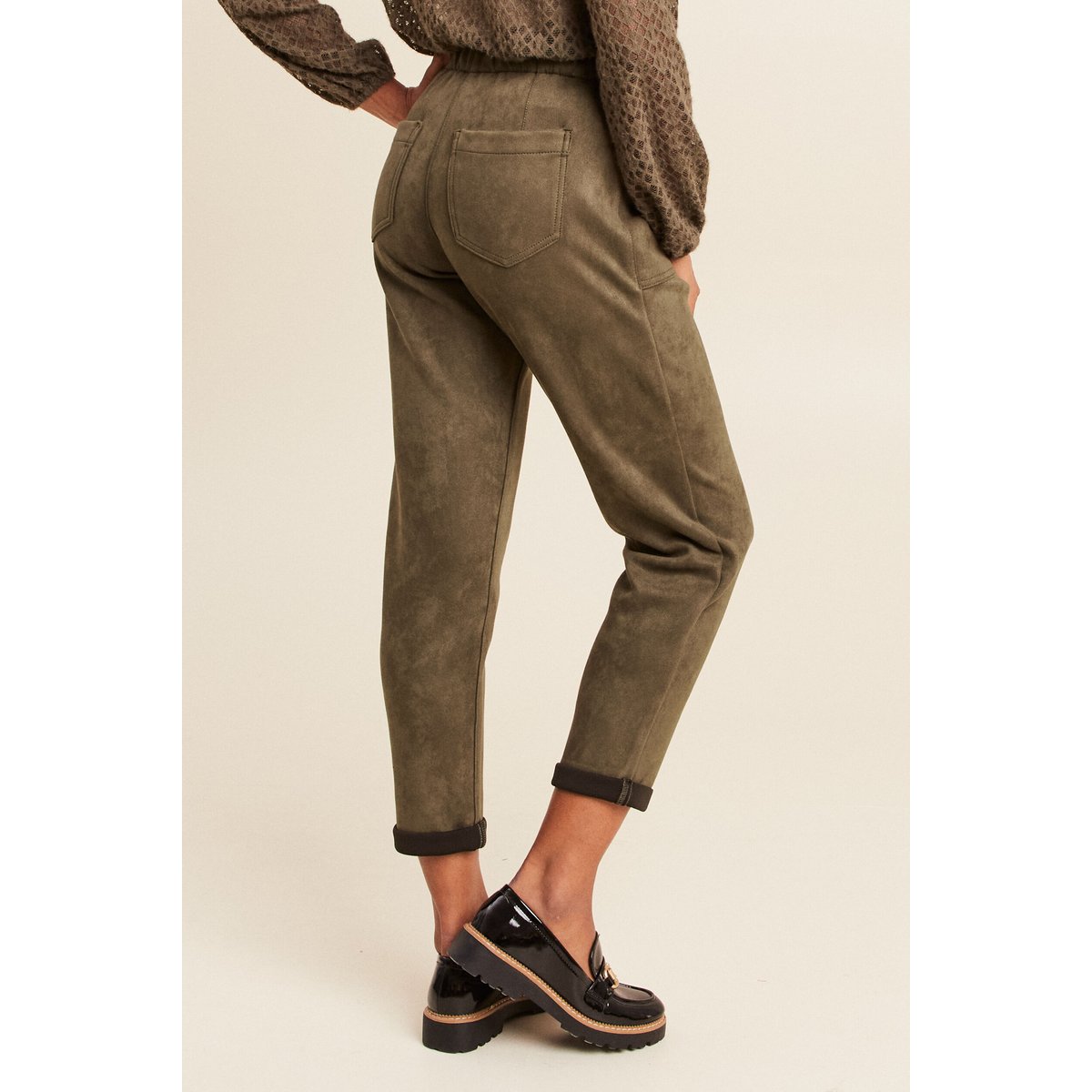 Pantalon jogpant 7/8ème vert kaki, BREAL