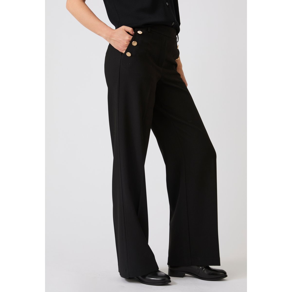 Pantalon large effet pont noir, DAMART