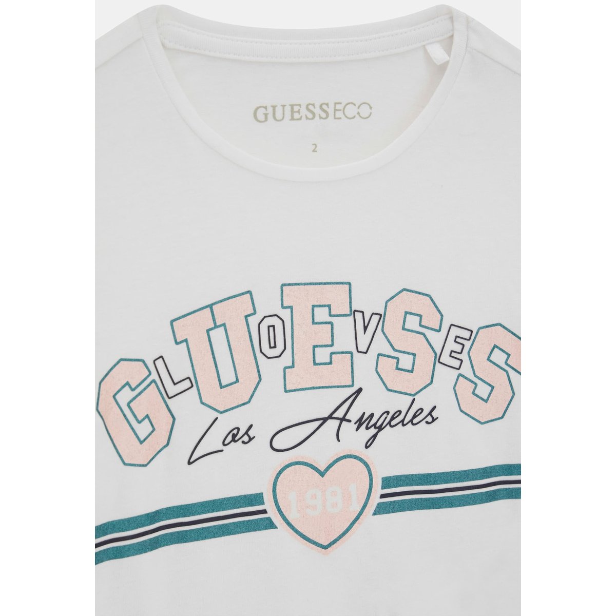 T-Shirt Avec Logo Imprimé blanc, GUESS KIDS