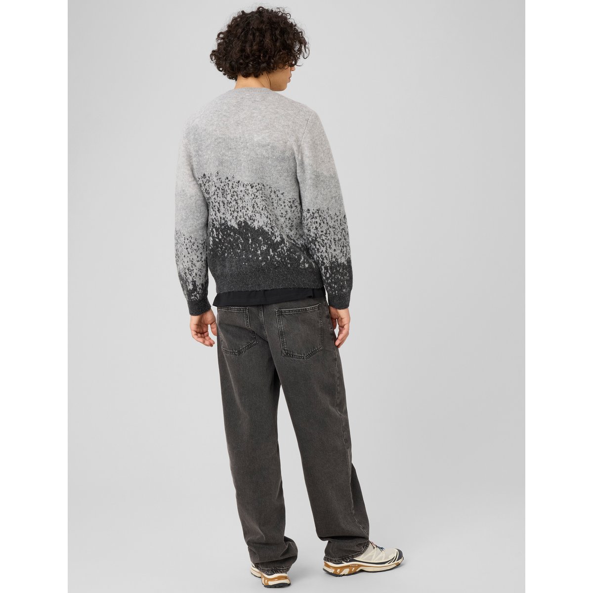 Pull jacquard gris, BZB