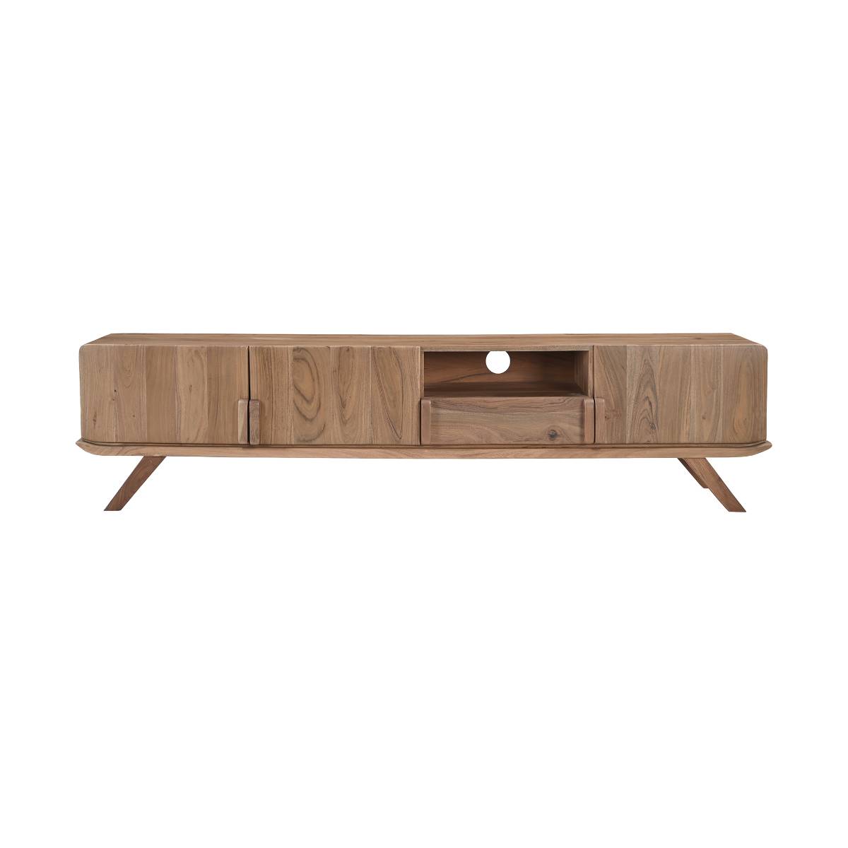 Meuble TV bois acacia NICOLAS bois clair, MADE IN MEUBLES 