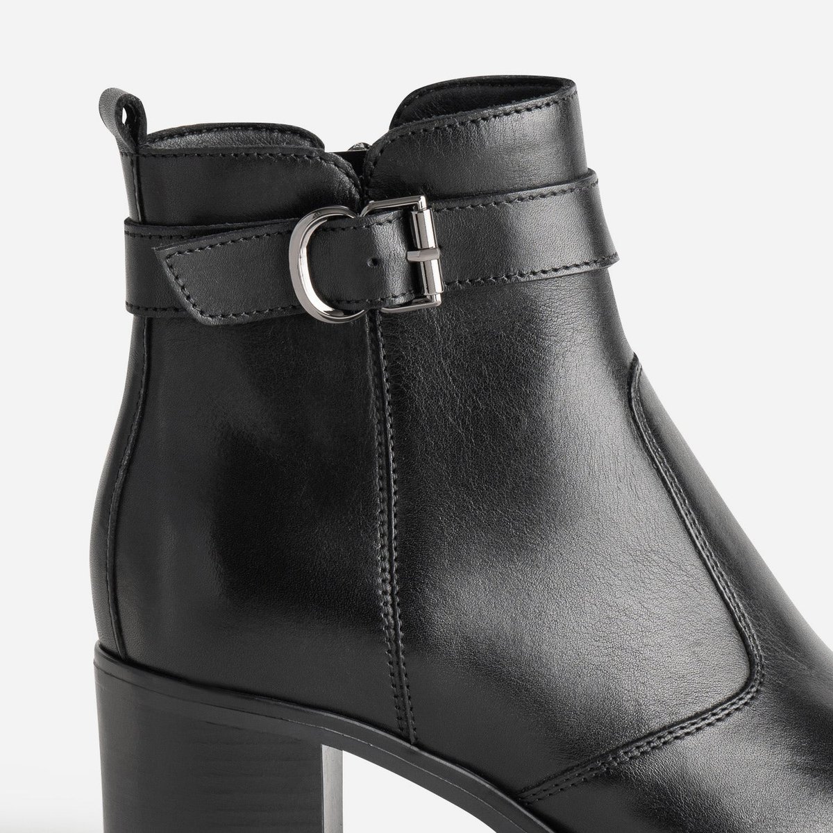 Boots À Talon en cuir NORAH noir, ERAM
