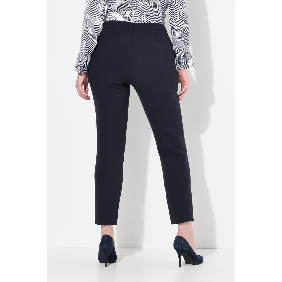 Pantalon en acétate marine foncé, ULLA POPKEN
