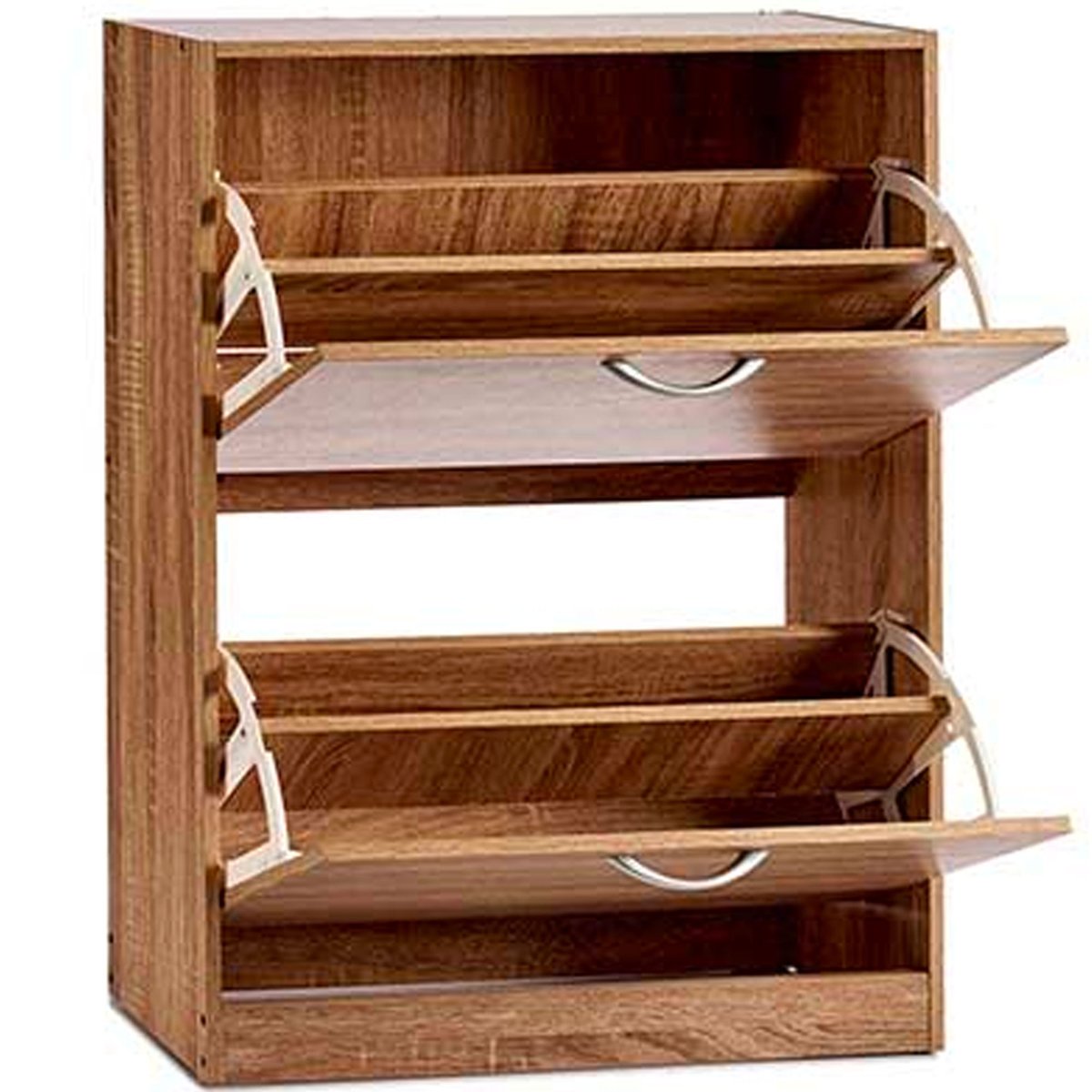 Meuble à chaussures bois 2 placards 24x60x80cm bois, WADIGA