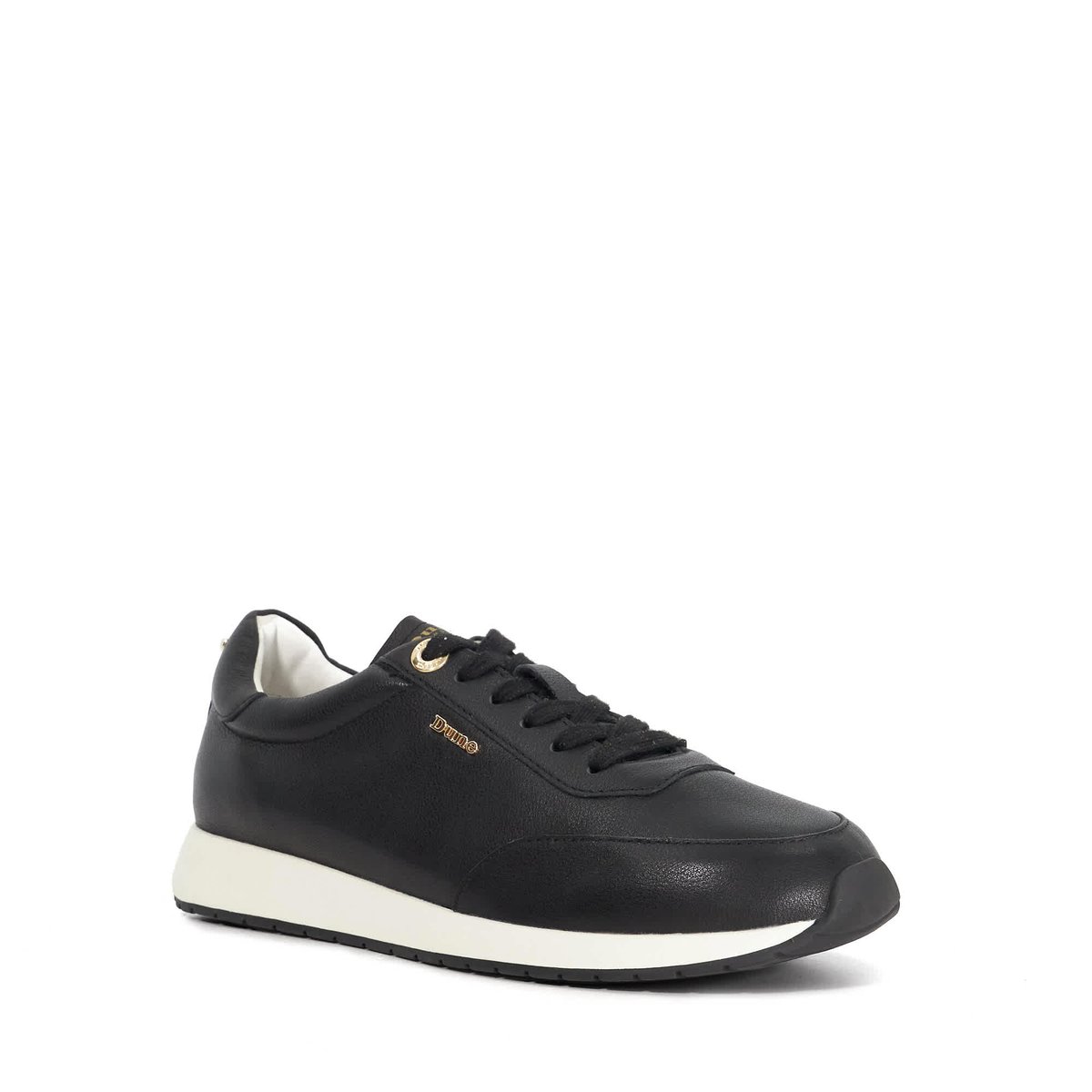 Baskets de course à lacets en daim - ETTAH black-leather, DUNE LONDON