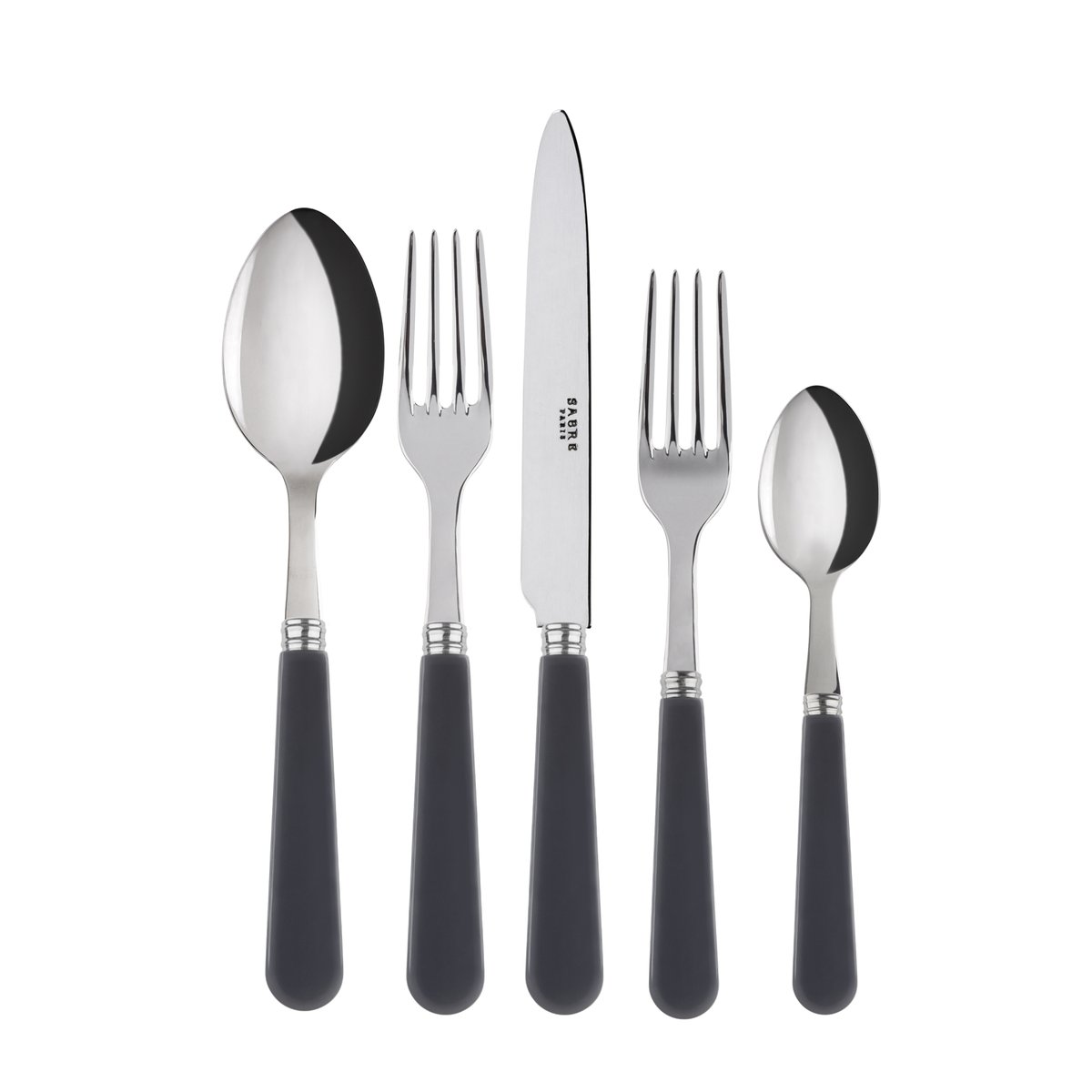 Set de 5 couverts de table, Duo anthracite, SABRE
