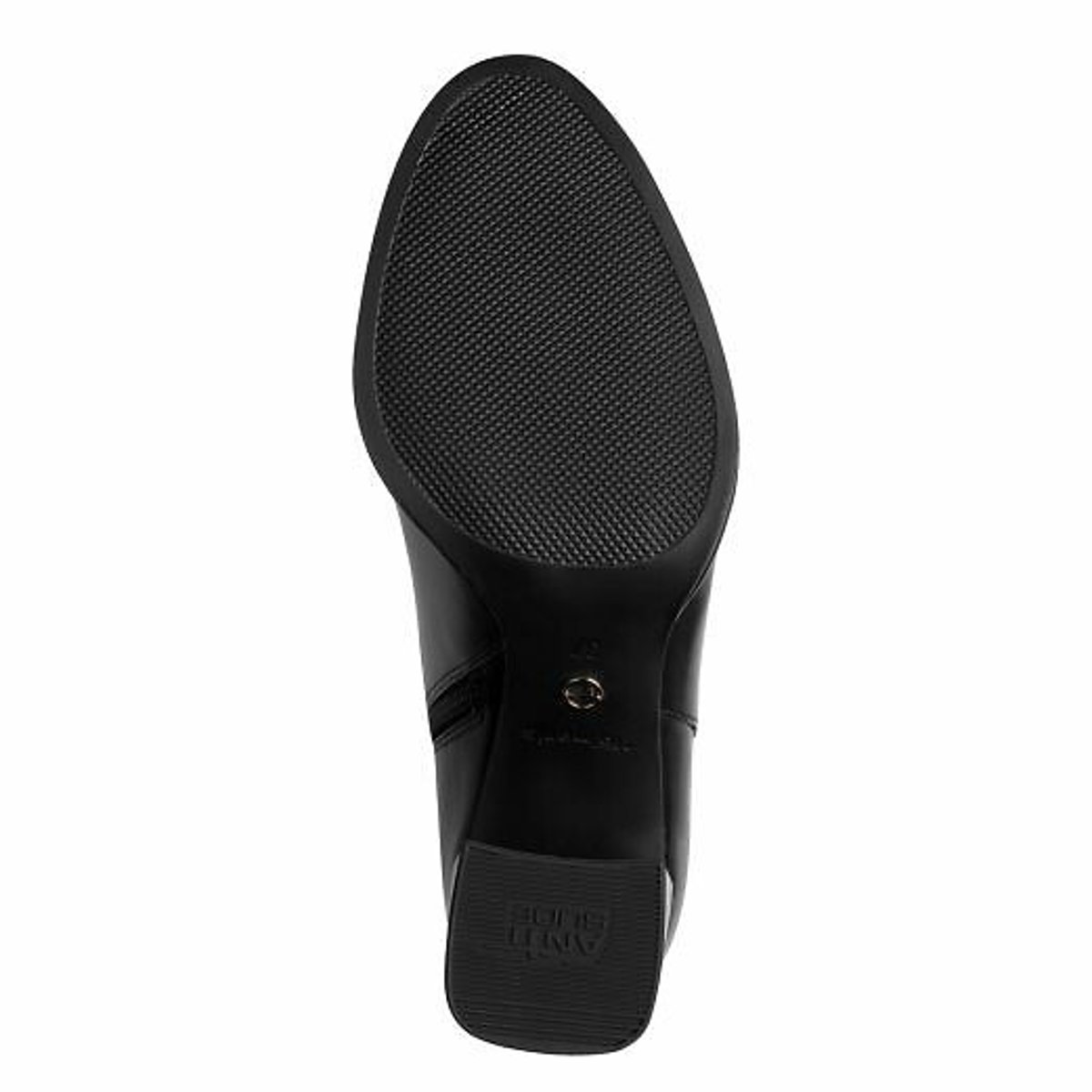 Bottines en cuir noir, TAMARIS