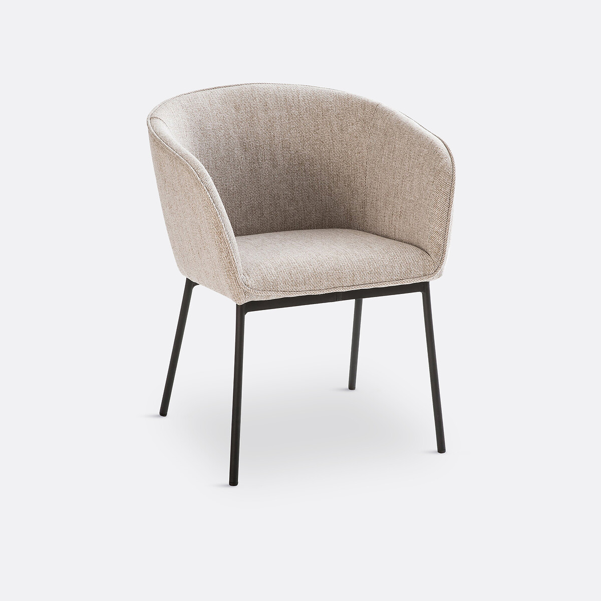 Fauteuil de table, Mitis beige chiné, LA REDOUTE INTERIEURS