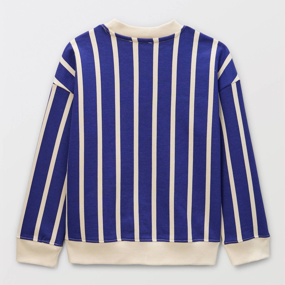 Sweat col rond imprimé en coton BIO GOTS bleu roi, MONOPRIX