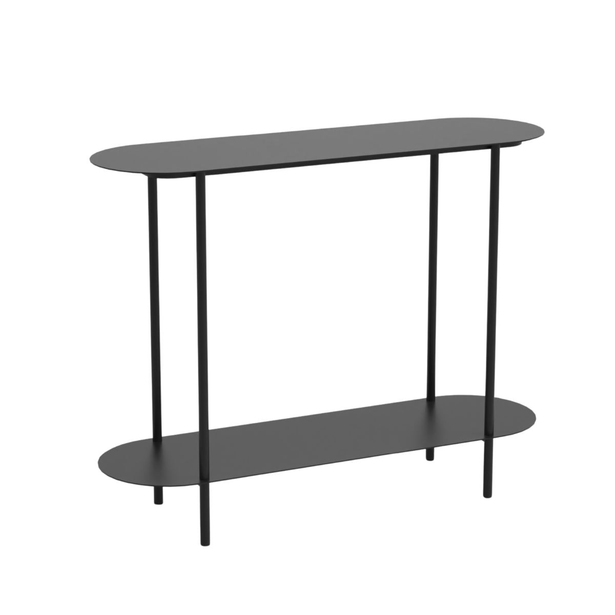 Console à deux niveaux en métal - SASHA noir, CALICOSY
