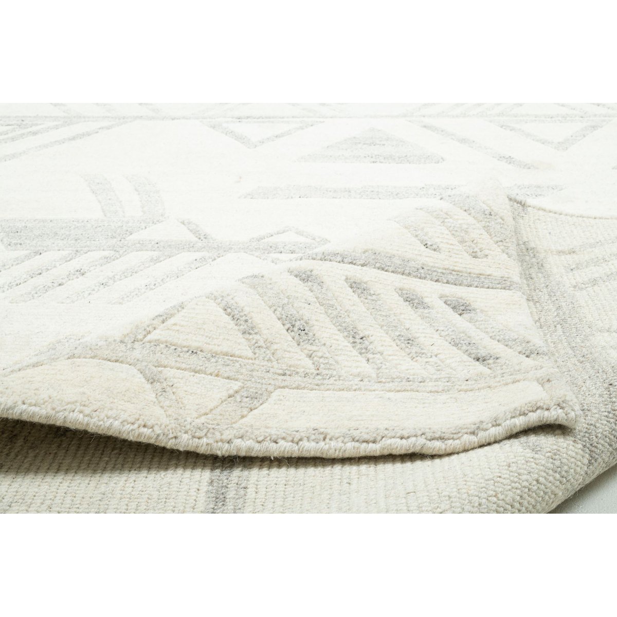 Tapis Salon noué main - NAKARTA natural gris, THEKO