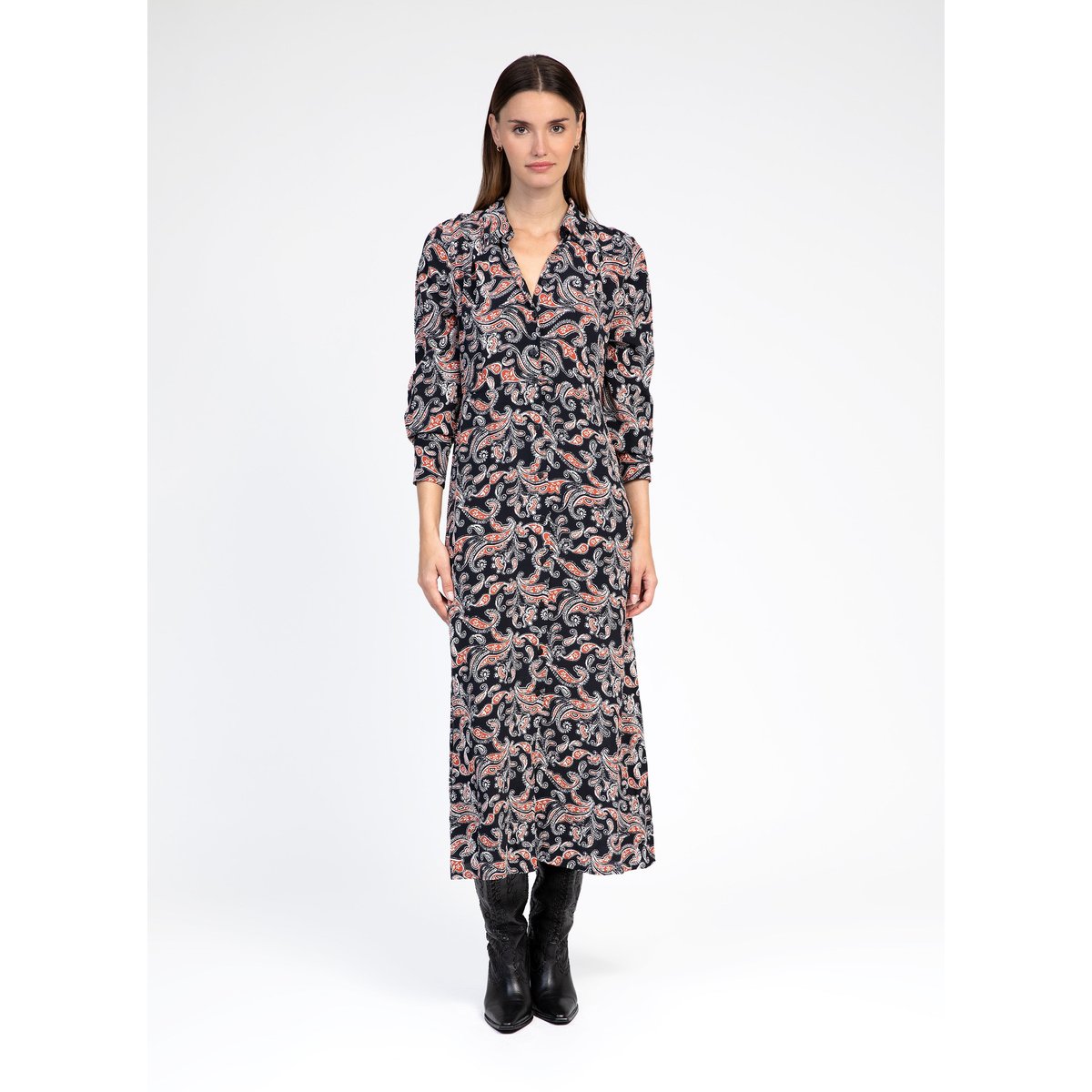 Robe Longue MARIZEAU bandini noir, AN'GE