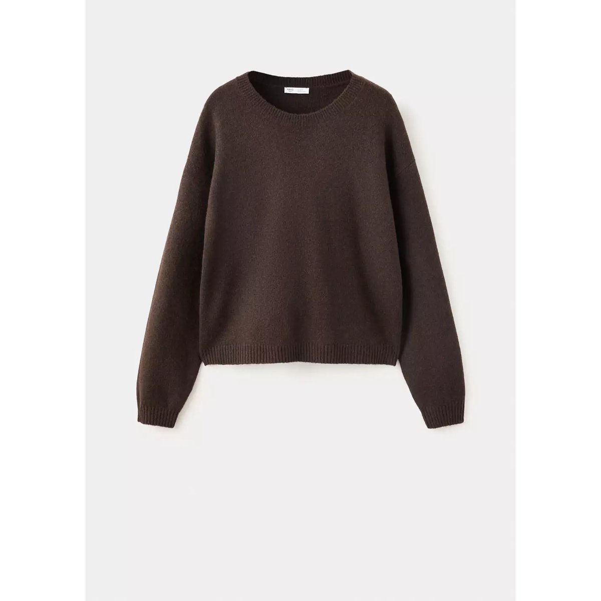 Pull-over col côtelé marron, MANGO TEEN