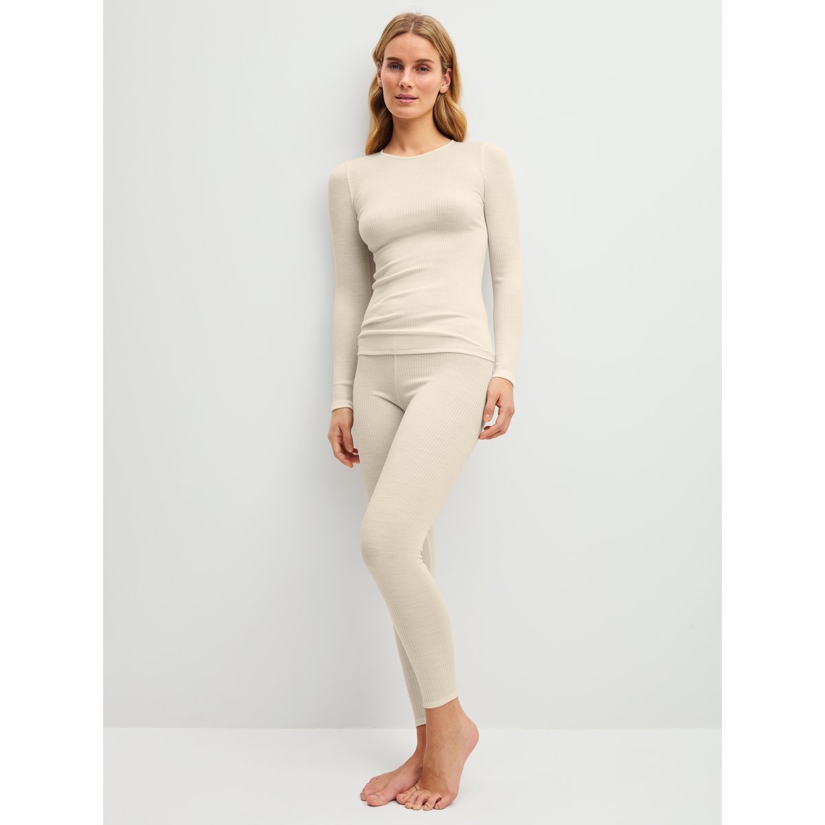 manches longues Laine SILKY WOOL SOFT crème de charme, CALIDA